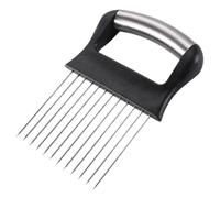 Homoyoyo Cortador de Cebolla de Acero Inoxidable Multifuncional Aguja para Cortar Verduras y Carne Soporte para Cortar Cebolla sin Tapa Herramienta para Rodajas Finas Cocina