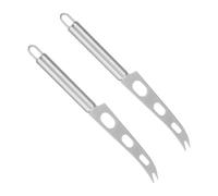 Homoyoyo Cortador de Queso y Cuchillo de Mantequilla Acero Inoxidable 2 Piezas 2,6x26 Cm Herramientas para Hornear y Cortar Pizza Uso en Cocina y Hogar