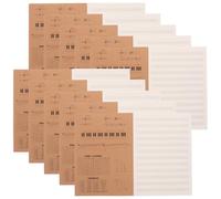 Homoyoyo Cuaderno de Partituras 10 Pcs Tamaño 16k Papel Kraft para Música, Libro de Composición y Acordes, Cuaderno Manuscrito Portátil para Guitarra y Piano, Uso Multiusos para Músicos