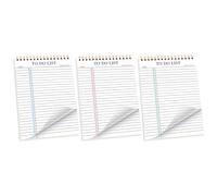 Homoyoyo Cuaderno de Planificación Diaria sin Fecha 3 Unidades Libreta con Lista de Tareas Portátil para Oficina Hogar y Escuela Organizador Ligero para Gestión de Proyectos y