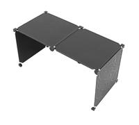 Homoyoyo Cubierta para Protección contra Salpicaduras para Gatos Diseño Moderno y Minimalista y Privacidad Ventilación, Plástico PP Negro Caja de Arena para Baños y Salas