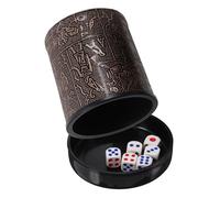 Homoyoyo Cubilete para Dados con Soporte Agitador de Dados con Patrón Egipcio de Gran Capacidad Accesorio para Fiesta Bar y Juegos de Mesa Suministros de Juego Esenciales