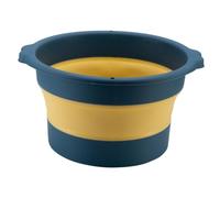 Homoyoyo Cubo Plegable para Baño de Pies Portátil Cubeta Doméstica Resistente y Profunda Mantenimiento de Temperatura para Uso Casa Camping y Sauna Color Amarillo y Azul