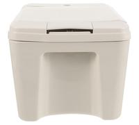 Homoyoyo Cubo Rectangular de Plástico con Ruedas y Tapa Abatible Capacidad 65L Color Caqui Cubo para Hojas y Residuos de Té Adecuado para Hogar Oficina y Sala de Té