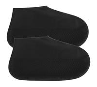 Homoyoyo Cubrezapatos de Silicona Impermeables Reutilizables Antideslizantes para Hombre y Mujer Funda para Lluvia y Barro Cubrebotas Resistentes para Camping Pesca y Running Talla Negra
