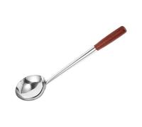 Homoyoyo Cuchara de Cocina Diseño Ergonómico de Acero Inoxidable Mango de Madera y Resistente para Uso en Hogar y Mesa de Comedor