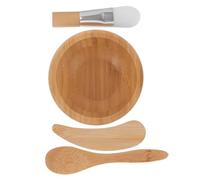 Homoyoyo Cuenco Facial para de Madera con Utensilios de Pincel y Cuchara Kit Ligero para Cuidado DIY para Mujeres y Estética Facial