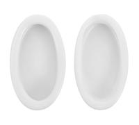 Homoyoyo Cuencos de Cerámica Ovalados para Alimentación y Agua de Reptiles, Seguro para Lagartos y Ranas Cornudas, Paquete de 2 Piezas para Terrarios