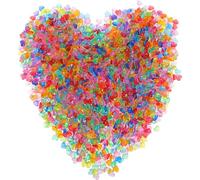 Homoyoyo Cuentas Acrílicas Corazón 10 Mm Mezcla Translúcida 500 G, Relleno para Jarrones y Decoración de Mesas en Bodas, San Valentín, Fiestas y Manualidades