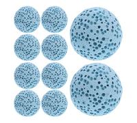 Homoyoyo Cuentas de Piedra Volcánica Natural para Aromaterapia, Difusor de Aceites Esenciales 16 Mm sin Agujeros Color Azul Claro, 20 Piezas para Coche, Decoración y Ambientador Portátil