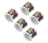 Homoyoyo Cuerda de Lentejuelas Planas para Manualidades, 5 Rollos de 5 M Cada Uno, Colorida y Resistente para Coser, Decorar Vestidos, Accesorios y Proyectos DIY