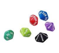 Homoyoyo Dados de Varios Lados de Plástico Multicolor, Juego de Mesa de rol 6 Numérica (Unidad, Decena, Centena, Millar, Diez Mil, Cien Mil) para Fiestas y Juegos de rol Color Aleatorio