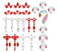 Homoyoyo de Joyas Faciales Adhesivas de Gemas para Role Playing y Día Muertos 7 para Maquillaje y Facial Brillante