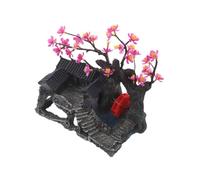 Homoyoyo Decoración para Pecera de Resina, Mini Cabaña Asiática Paisaje Rocalla, Adorno Paisajístico Realista para Acuario, Decorativo Sumergible para Tanque de Agua Dulce, Accesorios