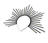 Homoyoyo Diadema Accesorio Creativo y Fácil de Poner Negra de Plástico para Mujer Circular Adecuado para Banquetes y Tocados de Fiesta Elegantes