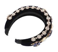 Homoyoyo Diadema Barroca Para Mujer y Niña Diseño Encantador, Tamaño Único, Estilo Pesado Flores y Decoraciones De Gemas, Uso Diario y Sesiones Fotográficas