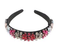Homoyoyo Diadema Chic con Cristales Brillantes para Mujer Accesorio de Pelo Elegante para Fiesta Boda Invitadas Banda Floral de Acrílico Rosa
