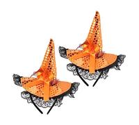 Homoyoyo Diadema De Bruja De Halloween 2 Piezas Gorro De Fiesta Accesorio De Disfraz Temporada De Brujas