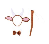 Homoyoyo Diadema De Cuernos De Cabra y Ciervo Para Disfraz - Conjunto Completo De Accesorios De Halloween - Incluye Diadema De Cuernos y Orejas Ideal Para Cosplay y Fiestas Para Mujeres y