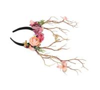 Homoyoyo Diadema De Flores De Simulación Tocado De Rama Para Fotos Accesorio De Flores Para Sesiones De Fotos Diadema De Rama Para Disfraz