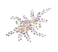 Homoyoyo Diadema De Perlas Nupcial Novia Velo Despedida De Soltera Boda Banda Fuente Diadema De Novia Fiesta Accesorios Para El Cabello De Las Mujeres Púrpura Pedrería