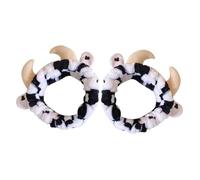 Homoyoyo Diadema Facial Cuidado Piel Estampado de Vaca 2 Piezas Tamaño Mediano Flexible para Mujeres y Niñas Uso en Baño y Maquillaje