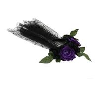 Homoyoyo Diadema Floral de Encaje Romántico con Rosa para Bodas y Fiestas Accesorio Elegante para Cabello Femenino Tocado Delicado para Eventos Especiales