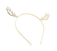 Homoyoyo Diadema Navideña Astas De Ciervo Diadema Metálica De Reno Brillante Cuentas Accesorios Cabello Para Fiestas Navideñas Para Mujeres y Niñas