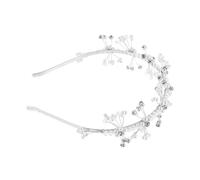 Homoyoyo Diadema para Niñas con de Perlas Artificiales y Flores Accesorio Ligero y Cómodo para Bodas Cumpleaños y Comunión para Princesas y Fotos Especiales