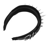 Homoyoyo Diadema Punk para Mujer con Púas y Tachuelas Banda Ancha de PU Negro Resistente Aro Ajustable para Cabello Accesorio Gótico Adecuado para Conciertos Festivales y Fiestas