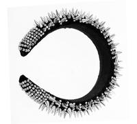 Homoyoyo Diadema Remaches de Cristal para Fiesta Accesorio Cabello Punk Diadema Gótica de Cosplay para Mujeres Decoración Cabeza de Halloween