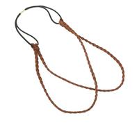 Homoyoyo Diadema Trenzada Retorcida Hecha a Mano, 1 Unidad, Tamaño Ajustable, Color Café, Para Mujer Adulta, Estilo Retro Bohemio, Adorno Cabello Práctico y Decorativo