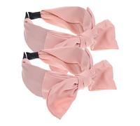 Homoyoyo Diademas Lazo Para Mujer 2 Unidades Tamaño Grande Doble Capa Satén Ancho Anudadas Elegante Mujer Uso Diario Fiesta