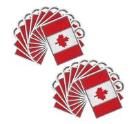 Homoyoyo Dijes Colgantes Bandera de Canadá Aleación Baño de Aceite 20 Piezas de 17Mm X 19Mm para Manualidades y Joyería Accesorios Duraderos para Pulseras Collares y Aretes Ideales