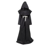 Homoyoyo disfraces de cosplay túnica de halloween manto con capucha hombre Hombres Víspera de Todos monja capa de monje capa de sacerdote traje renacentista poliéster Negro