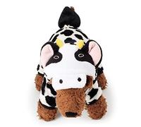 Homoyoyo Disfraz de Halloween para Perro Ropa Abrigada de Coral para Mascotas Traje de Vaca para Cachorros L para Fiestas y Ocasiones Obsequios