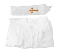 Homoyoyo Disfraz de Túnica de Sacerdote para Hombre Adulto Estola y Fajín, Material Poliéster Cómodo y Conveniente para Juego de Rol y Fiestas de Disfraces