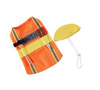 Homoyoyo Disfraz para Perro Tamaño M de Poliéster Color Naranja Ingeniero, Ropa para Perros Cómoda y Ligera, Accesorio para Cachorros Fiesta y Paseo