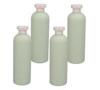 Homoyoyo Dispensador de Jabón para Baño, Botella de Viaje Recargable de Plástico, 4 Unidades, 400 Ml, Verde, Adecuado para Viaje y Uso Diario