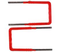 Homoyoyo Escalera de Pozo y Peldaños de Soporte de Acero al Carbono y Plástico 12X150X250 CM para Mantenimiento en Pozos y Piscinas Juego 2 Unidades