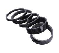Homoyoyo Espaciadores de Dirección Resistentes al Calor de Fibra de Carbono y Ajustables para Altura del Manillar para Bicicleta Negra en Ciclismo