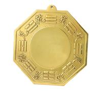 Homoyoyo Espejo Bagua Decorativo Cóncavo de Cobre para Decoración de Hogar Espejo Colgante de Metal Chino Amuleto Feng Shui para Buena Suerte y Alejar Espíritus Malignos