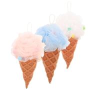 Homoyoyo Esponjas Exfoliantes de Baño y Ducha 3 Piezas Tamaño Adulto Colores Malla Fina para Exfoliación Corporal Uso Familiar Cuerda de Algodón para Colgar