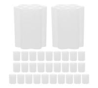 Homoyoyo Estante de Plástico Blanco para Piruletas 7 Agujeros, Diseño Contemporáneo y Elegante Que Sostiene 7 Chupa Chups para Exhibición en Tiendas o Fiestas