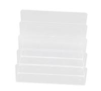 Homoyoyo Estante Organizador Acrílico Transparente Multi Sección Soporte de Libros y Archivador de para Escritorio Expositor de Revistas y Organizador Práctico para Oficina y