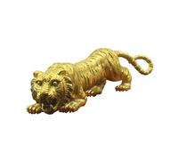 Homoyoyo Estatua de Tigre de Cobre Puro Adorno del Año del Tigre Pisapapeles Decorativo para Escritorio y Hogar Figura Artesanal Detallada para Oficina y Obsequio