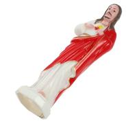 Homoyoyo Estatua Miniatura De Jesús Sagrado Corazón - Figura Religiosa Decorativa para Escritorio - Estatuilla De Plástico Luminoso En Color Rojo Ideal para Decoración De Iglesias y