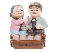 Homoyoyo Estatuas De Abuelos Amorosos - Figuras De En Resina - Decoración De Aniversario y Para Abuelos Esculturas De Amor Para Celebraciones Especiales Colores Mezclados 1 Pieza