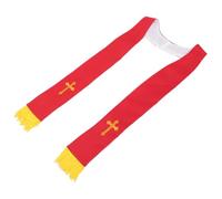 Homoyoyo Estola Clerical Reversible con Cruz Bordada, Chal Sacerdotal de Poliéster, Doble Cara, para Clérigos y Pastores en Misas y समारोह Religiosos