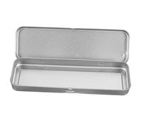 Homoyoyo Estuche De Metal para Lápices - Diseño Rectangular y Compacto - Ideal para Útiles Escolares Color Plateado Estudiantes